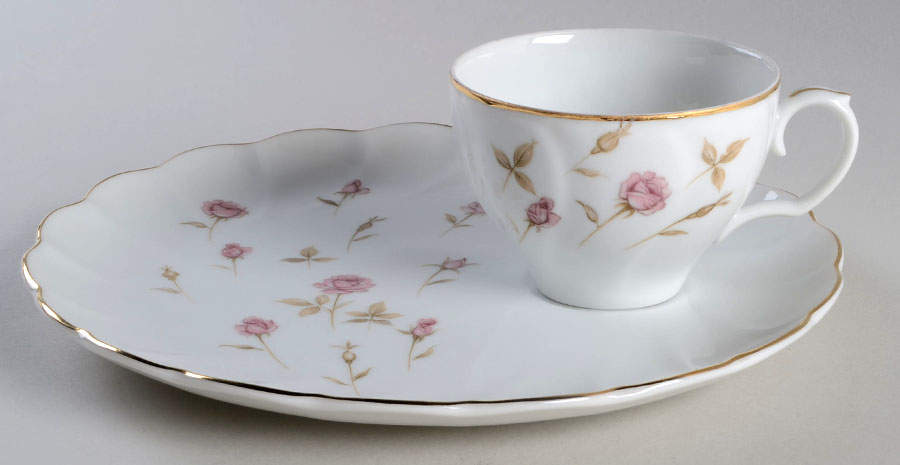 Lattice Snack Plate & Cup Set by Laurel (Japan)-1