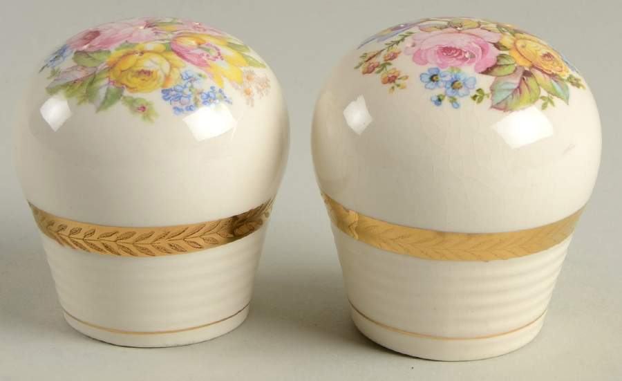 Egert Rose Trophy Salt & Pepper Set by Leigh Potters-1