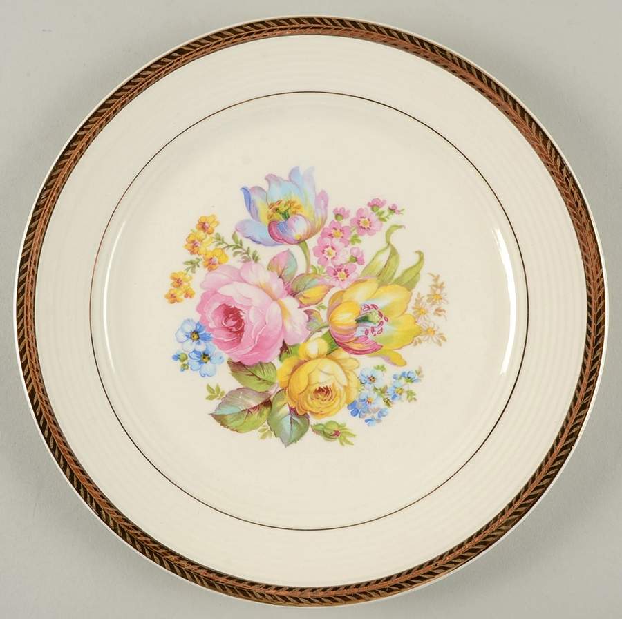 Egert Rose Trophy Dinner Plate by Leigh Potters-1