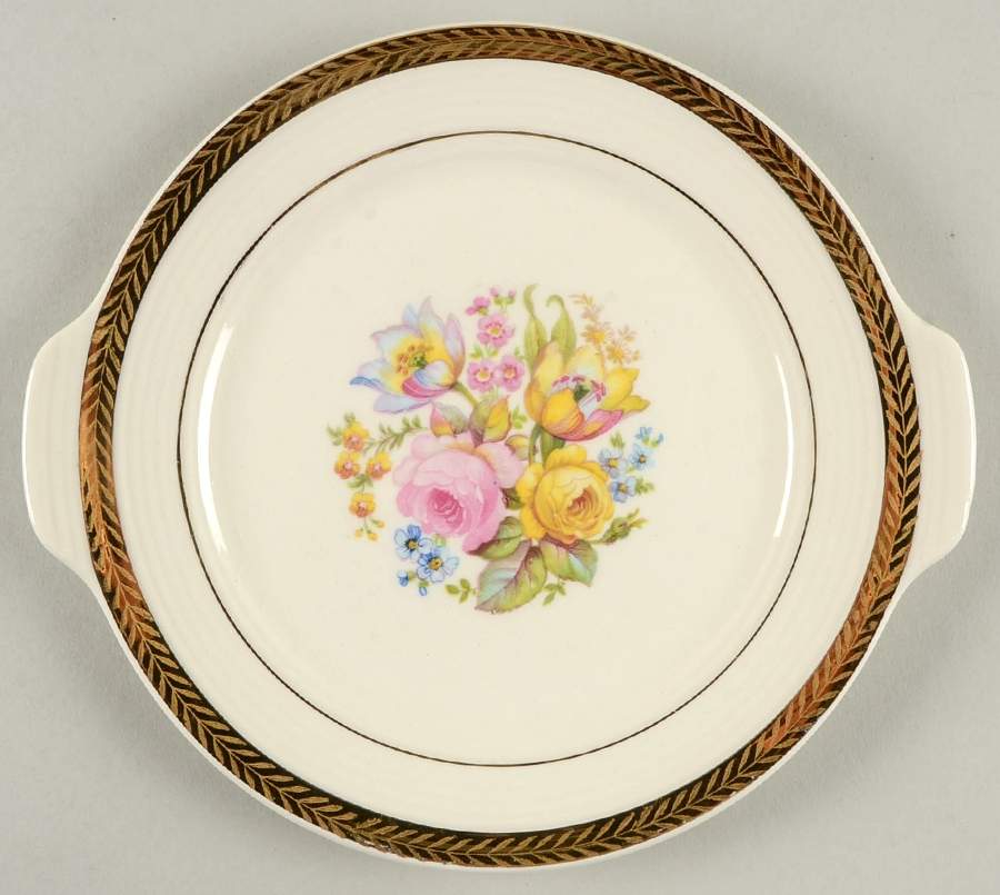 Egert Rose Trophy Cookie Plate by Leigh Potters-1