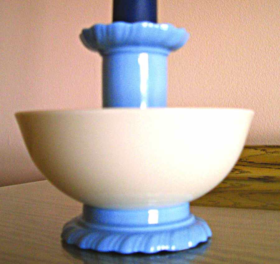 Gadroon Light Blue Single Light Candlestick by Lenox-1