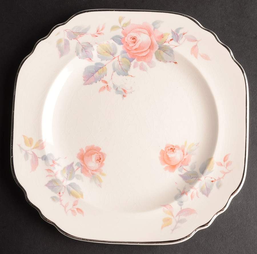 Rose Marie (Pearl Ivory) Dessert/Pie Plate by Limoges-American-1