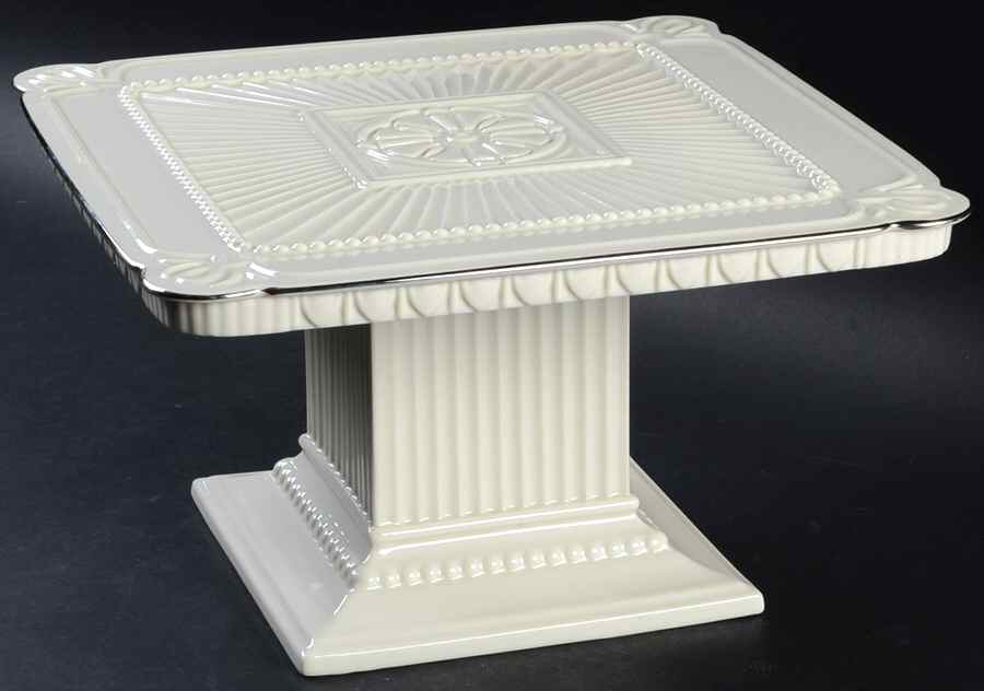 Forum Collection 10" Diameter Square Pedestal Cake Stand by Lenox-1