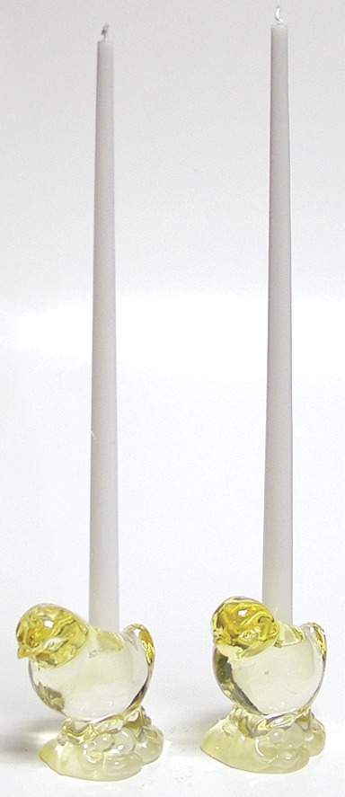 Easter Glass Chick Taper Candle Holder - Set of 2 by Lenox-1