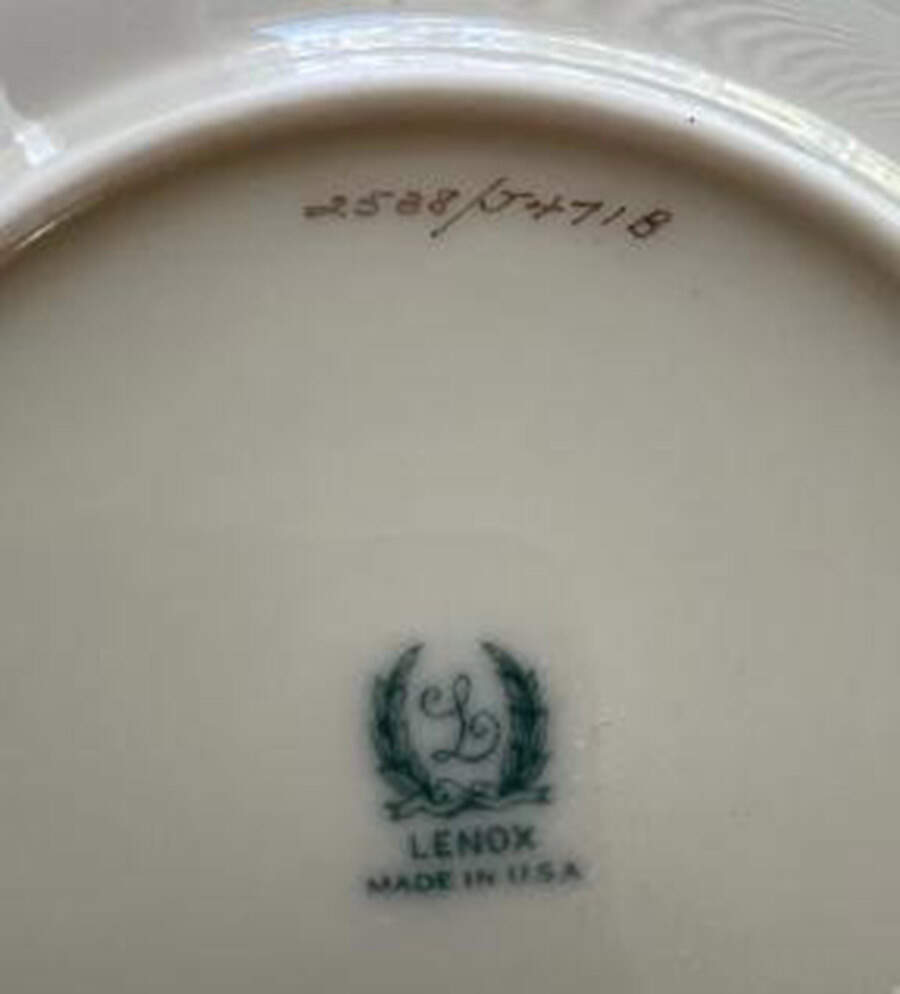 Rhapsody Cobalt Footed Cream Soup Bowl & Saucer Set by Lenox-1