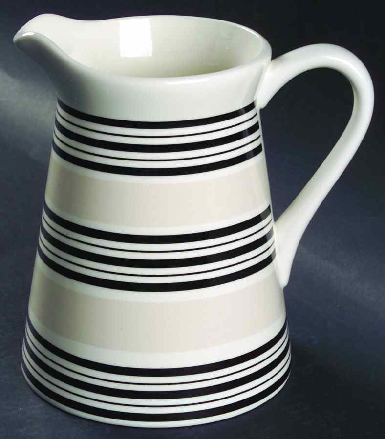 Cafe Stripe Black 64 Oz Pitcher by Ralph Lauren China-1