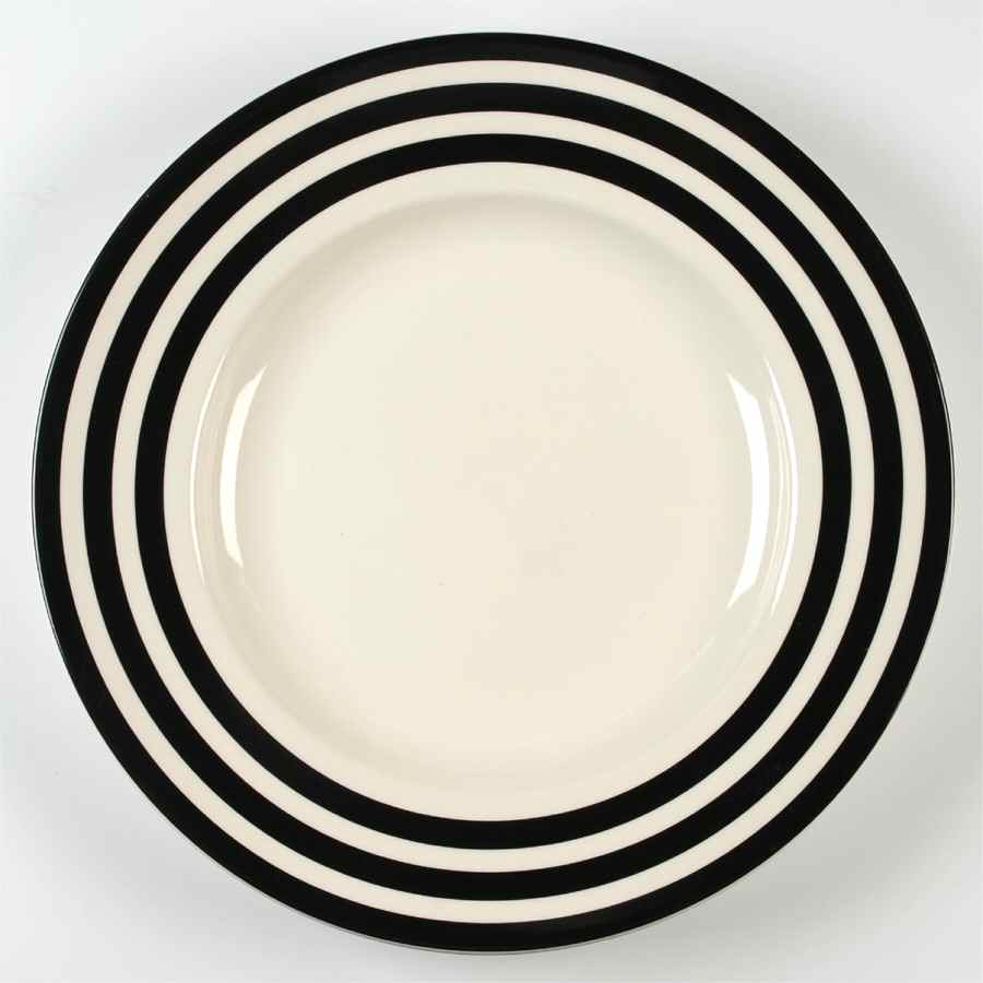 Cafe Stripe Black 16" Chop Plate (Round Platter) by Ralph Lauren China-1
