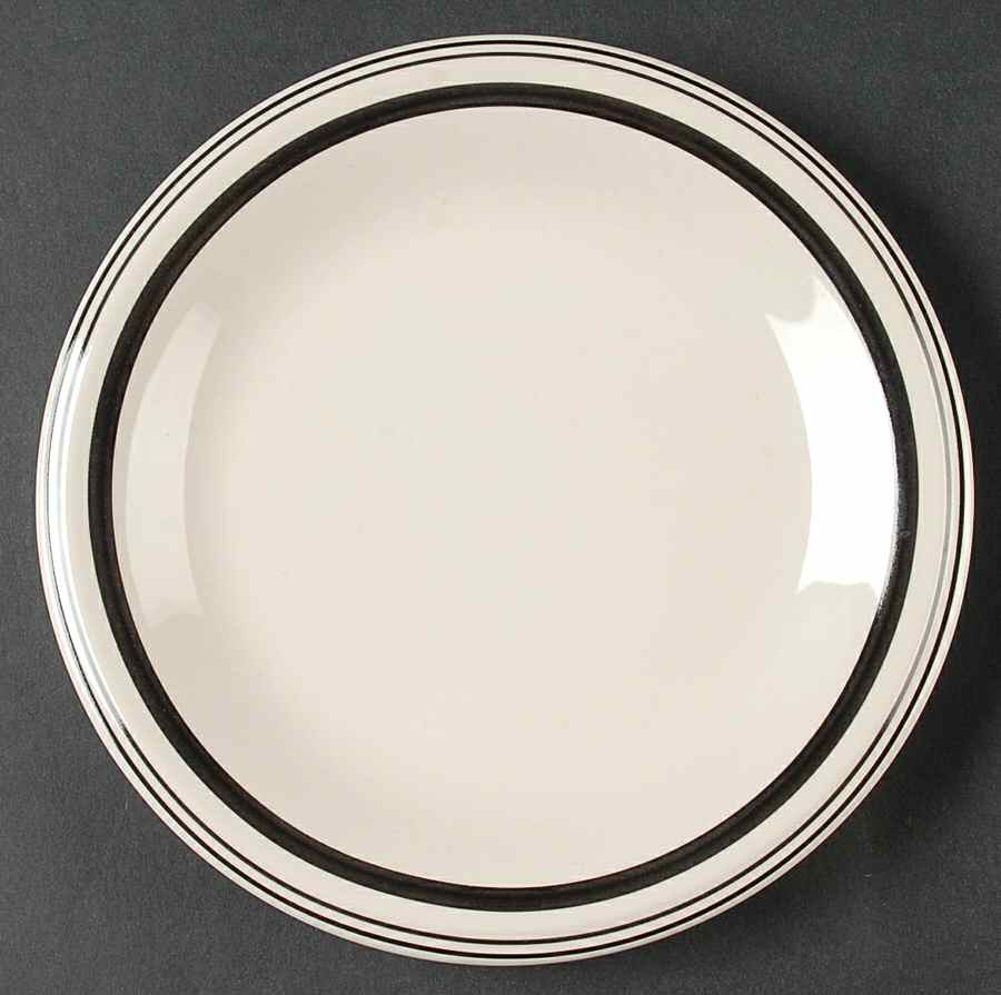 Cafe Stripe Black Salad Plate by Ralph Lauren China-1