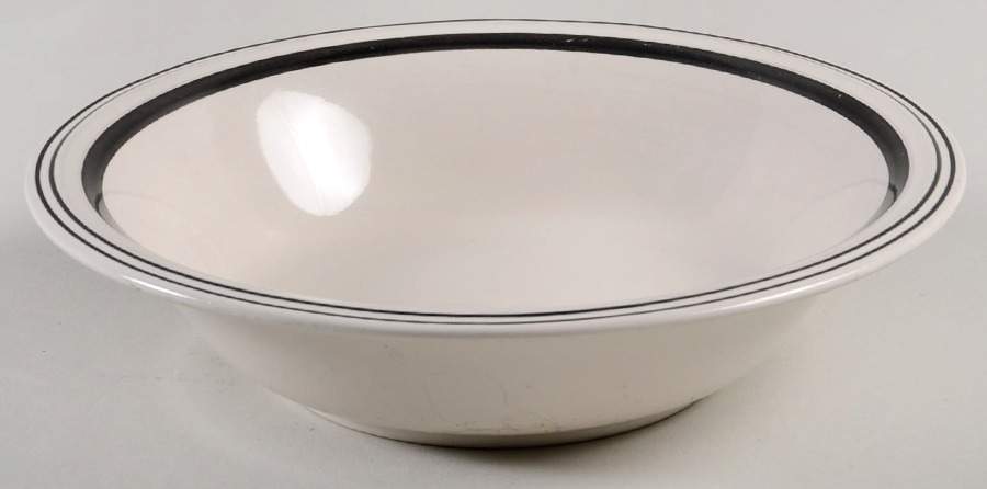 Cafe Stripe Black Coupe Soup Bowl by Ralph Lauren China-1