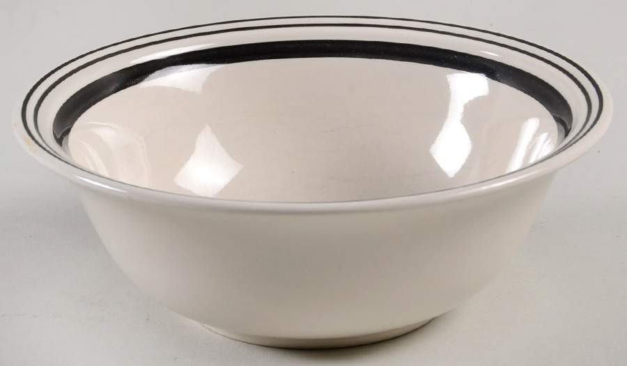 Cafe Stripe Black Coupe Cereal Bowl by Ralph Lauren China-1