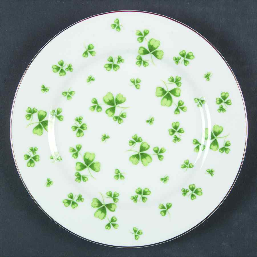 Shamrock St Patrick Salad Plate by Lefton-1
