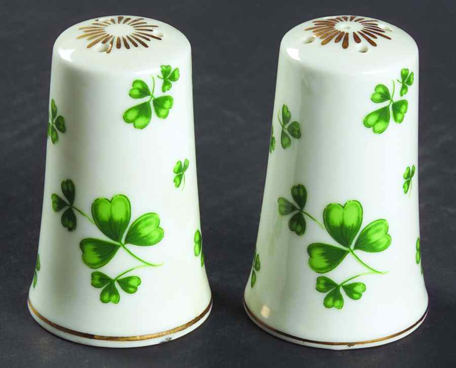 Shamrock St Patrick Salt & Pepper Set by Lefton-1