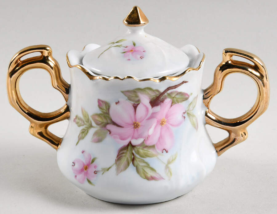 LEF52 Sugar Bowl & Lid by Lefton-1