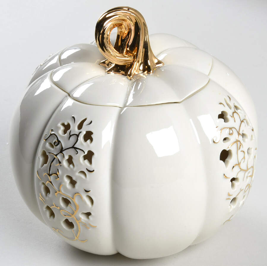 Pumpkin Collection Candle Votive & Lid by Lenox-1