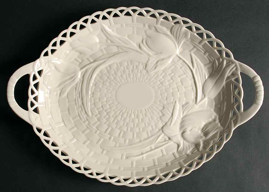 Basket of Flowers Medium Oval Tray by Lenox-1