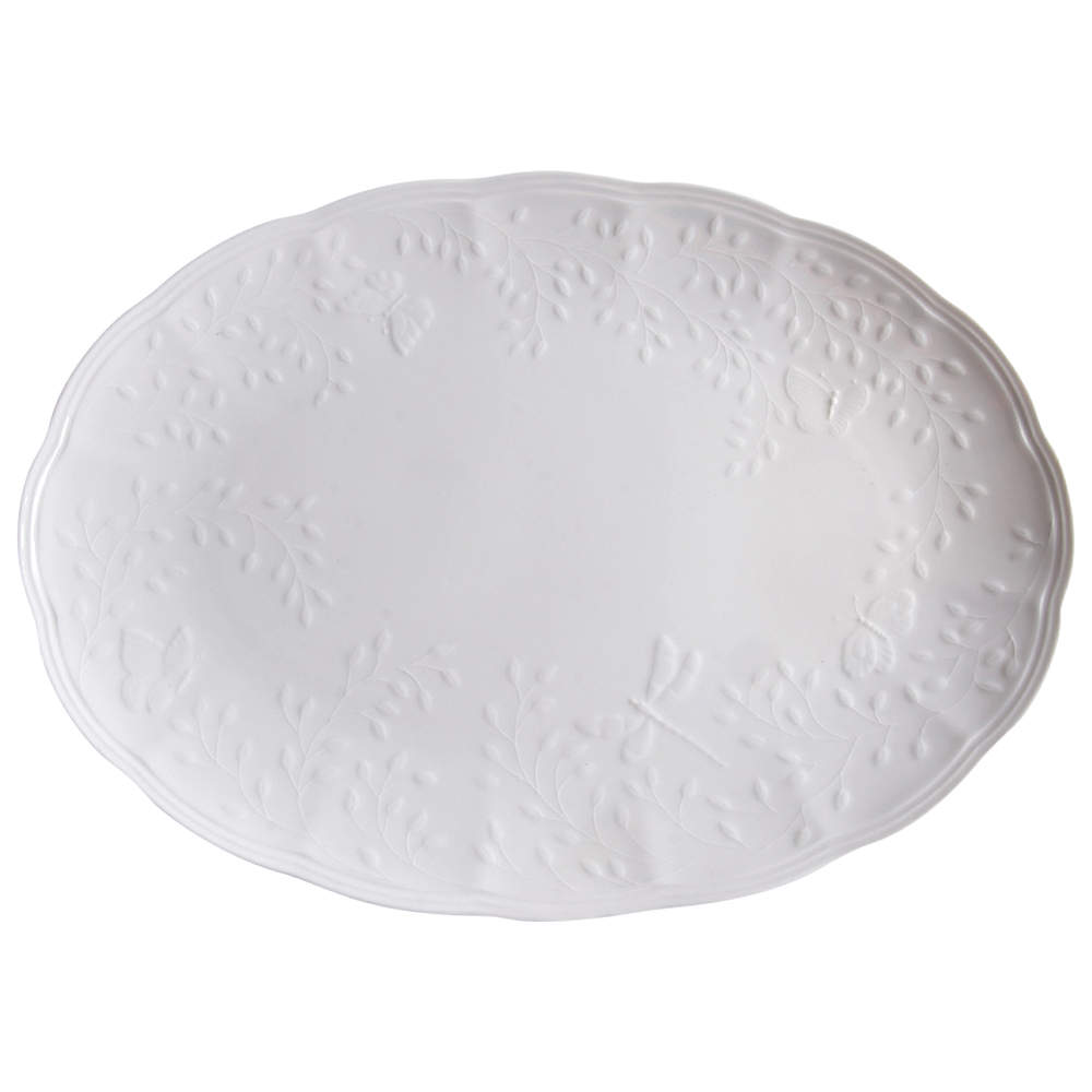 Butterfly Meadow Cloud 16" Oval Serving Platter by Lenox-1