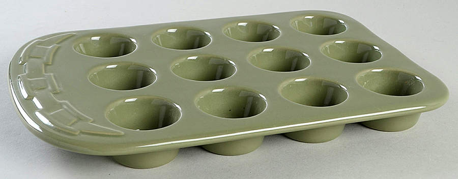 Woven Traditions Sage Muffin Pan (Holds 12 Mini Muffins) by Longaberger-1