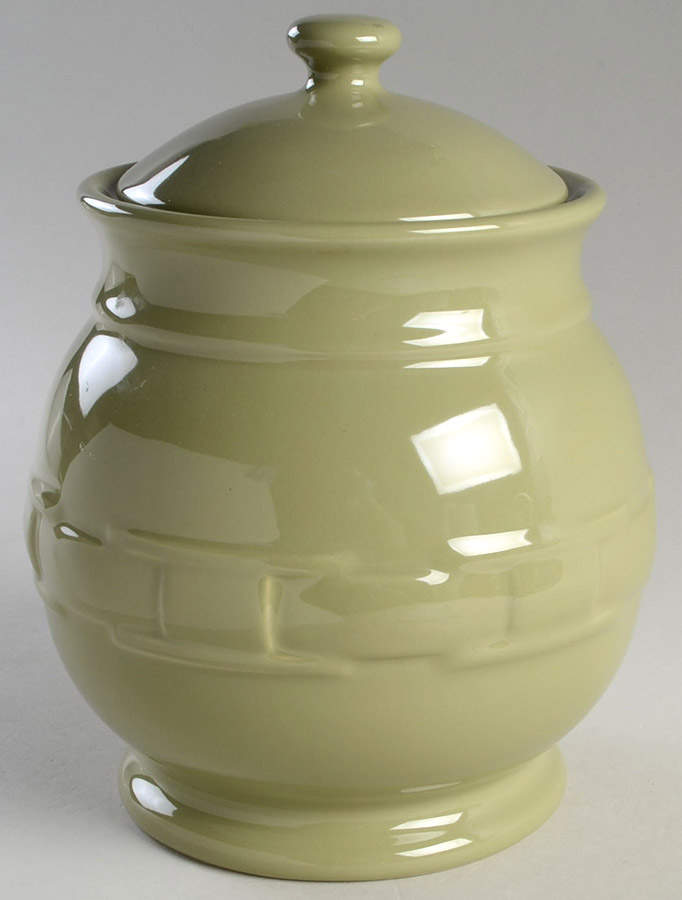 Woven Traditions Sage Large Canister & Lid by Longaberger-1