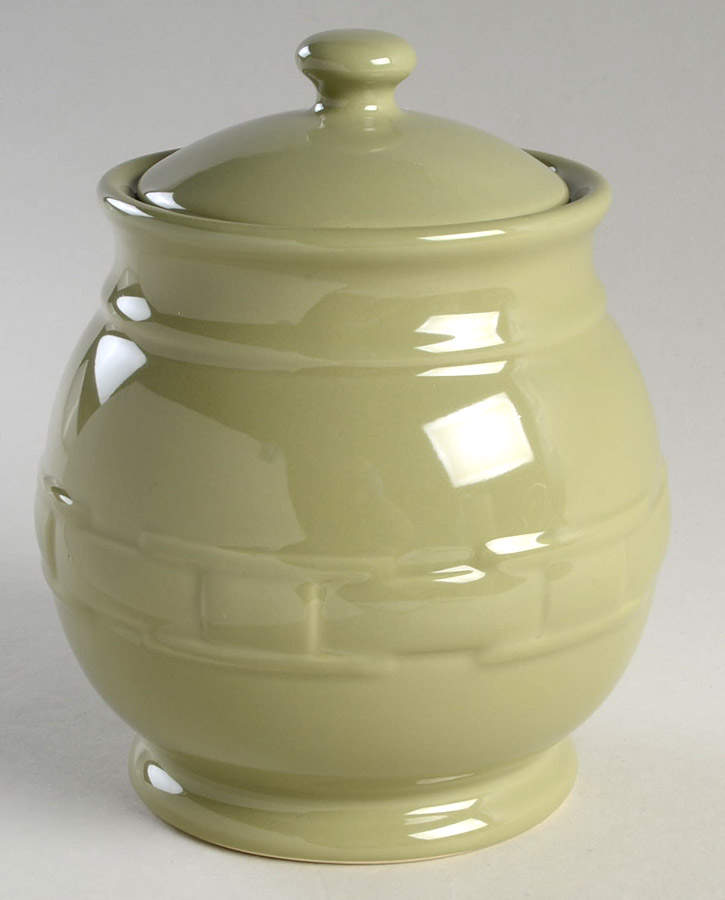 Woven Traditions Sage Small Canister & Lid by Longaberger-1