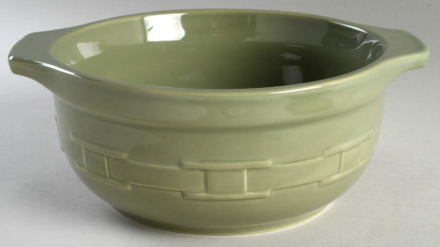 Woven Traditions Sage 4 Quart Round Casserole No Lid by Longaberger-1