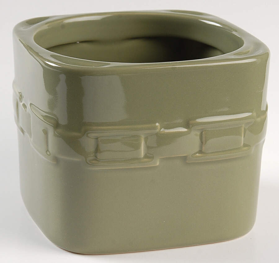 Woven Traditions Sage Small Square Canister No Lid by Longaberger-1