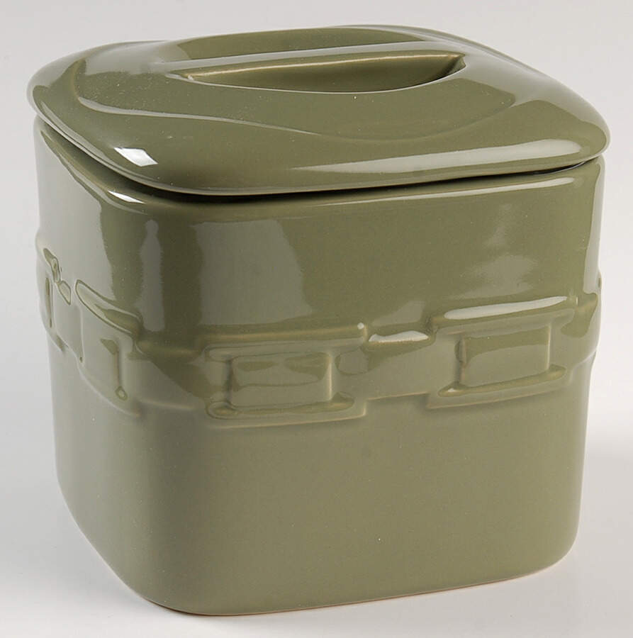 Woven Traditions Sage Small Square Canister & Lid by Longaberger-1
