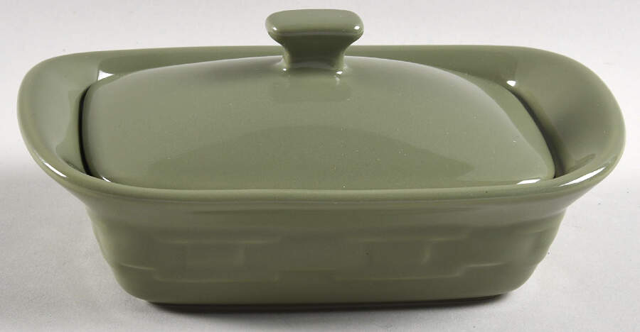 Woven Traditions Sage 10 Oz Individual Casserole & Lid by Longaberger-1