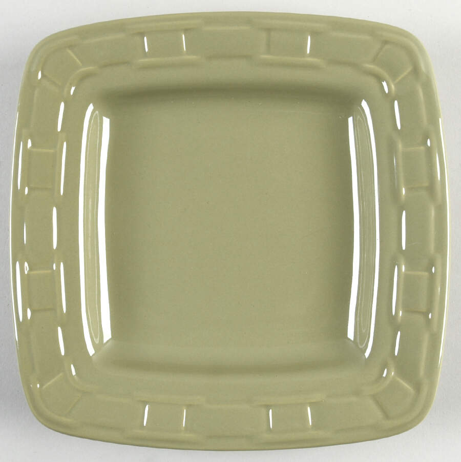 Woven Traditions Sage Square Bread & Butter Plate by Longaberger-1