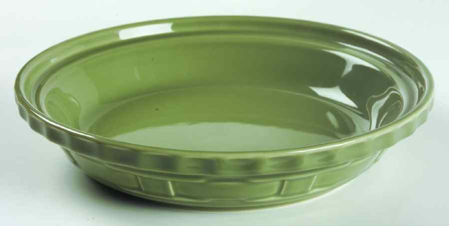 Woven Traditions Sage 10" Pie Baking Plate by Longaberger-1
