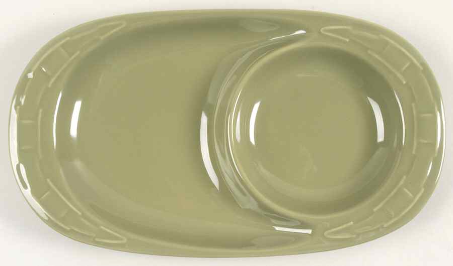 Woven Traditions Sage Oval Snack Tray by Longaberger-1
