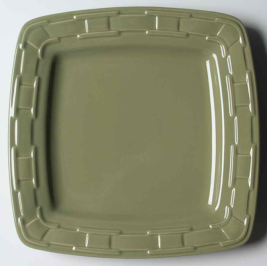 Woven Traditions Sage Square Dinner Plate by Longaberger-1