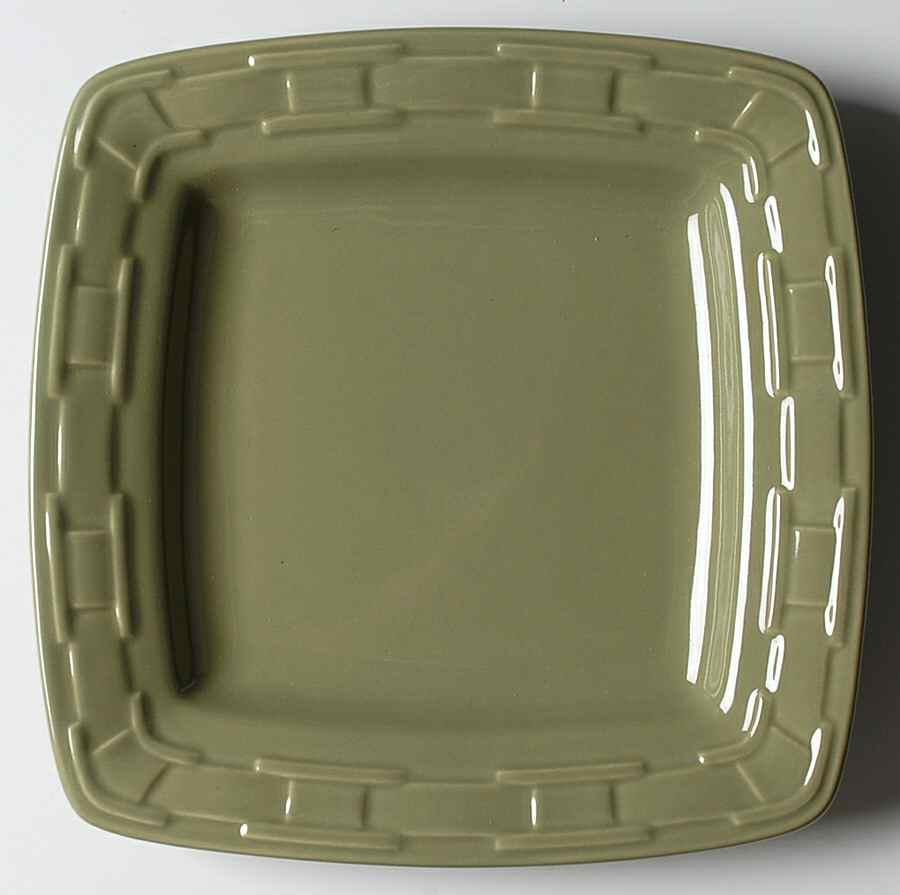 Woven Traditions Sage Square Luncheon Plate by Longaberger-1