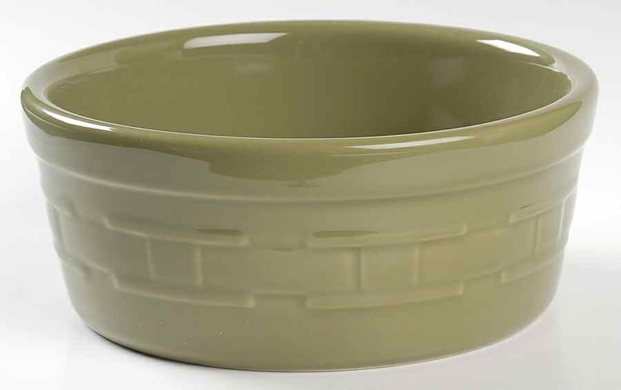 Woven Traditions Sage Pet Bowl by Longaberger-1