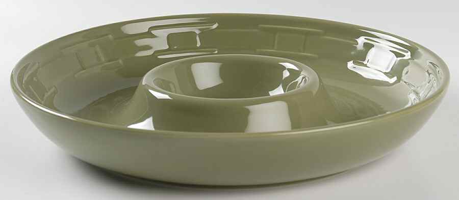 Woven Traditions Sage 1 Piece Chip & Dip by Longaberger-1