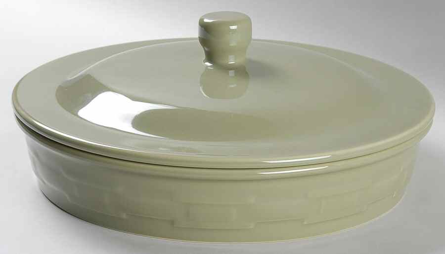 Woven Traditions Sage Round Covered Baker by Longaberger-1