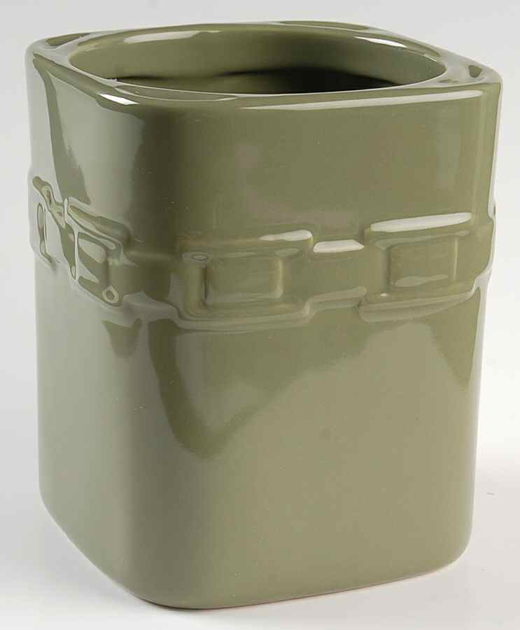 Woven Traditions Sage Medium Square Canister No Lid by Longaberger-1