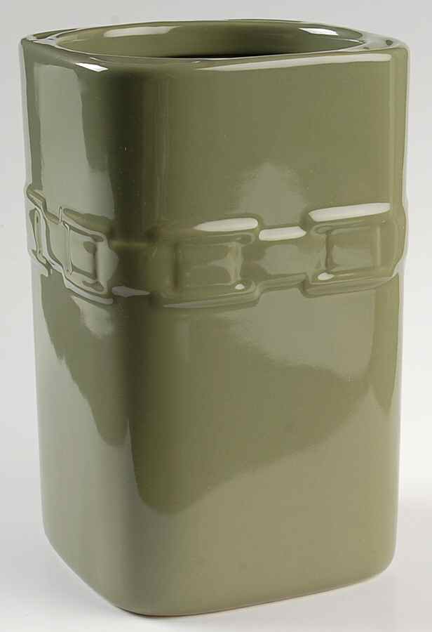 Woven Traditions Sage Large Square Canister No Lid by Longaberger-1