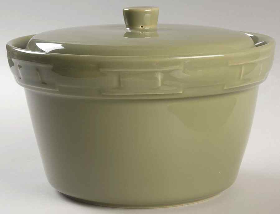 Woven Traditions Sage 2 Qt Round Covered Casserole by Longaberger-1
