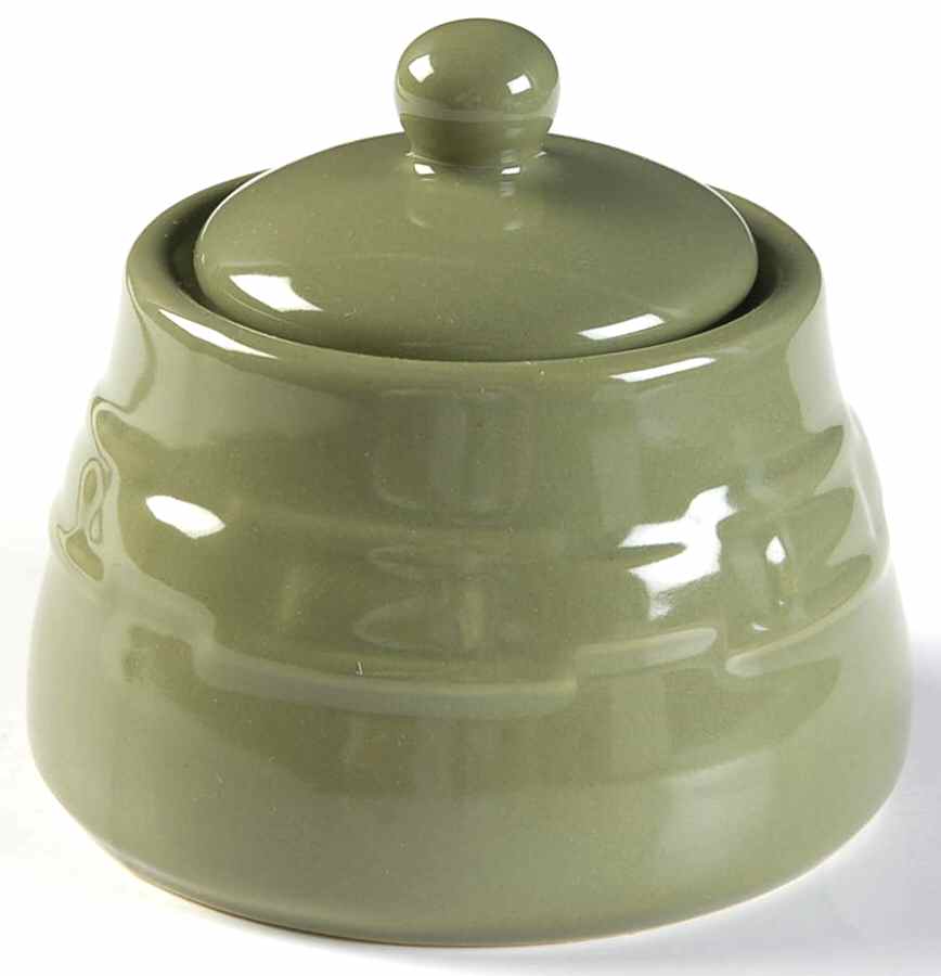 Woven Traditions Sage Sugar Bowl & Lid by Longaberger-1