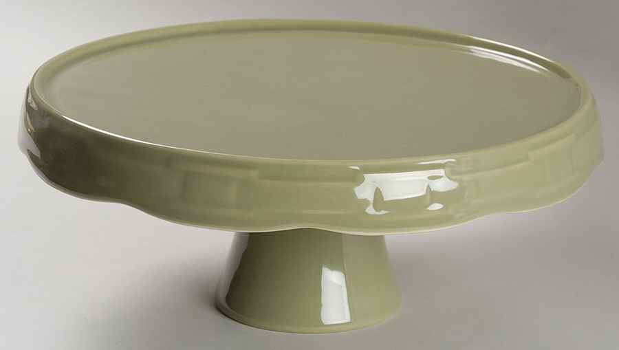 Woven Traditions Sage 11" Diameter Pedestal Cake Stand by Longaberger-1