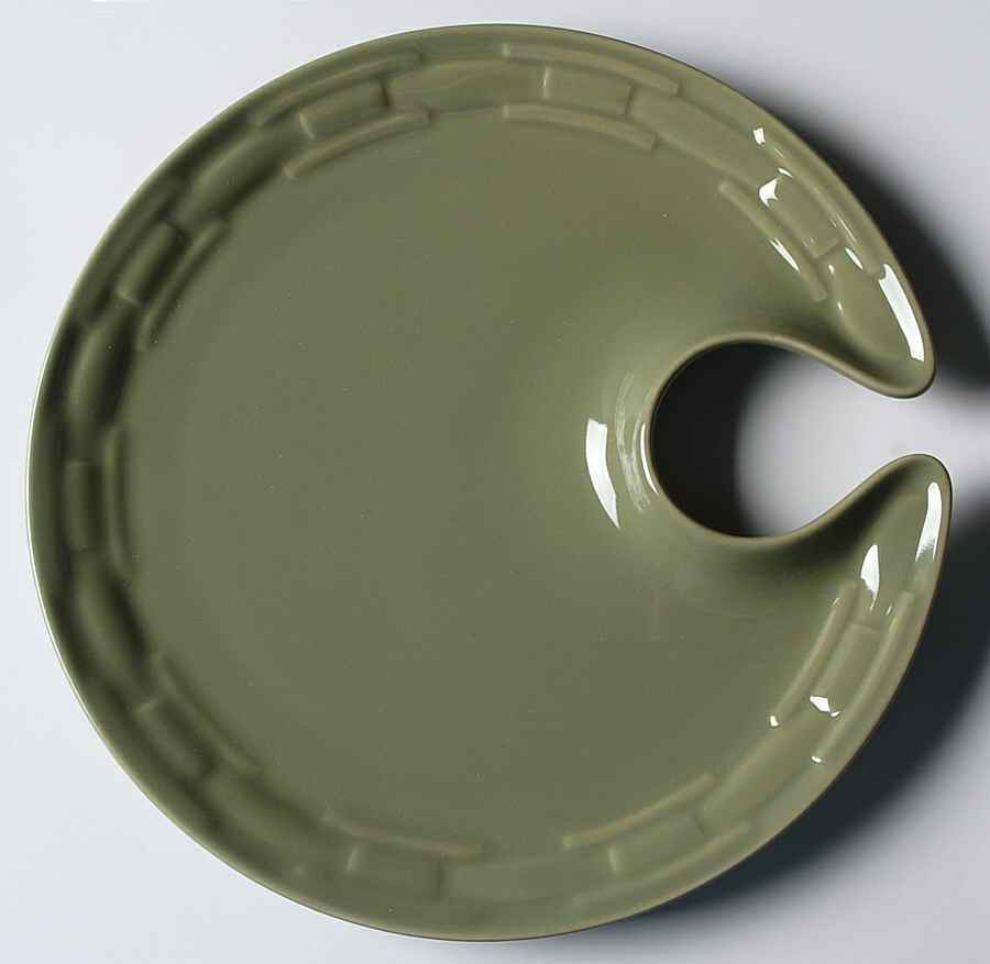 Woven Traditions Sage Wine and Cheese Plate by Longaberger-1