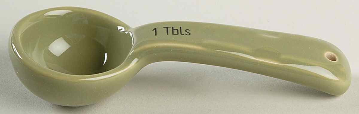 Woven Traditions Sage 1 Tablespoon Ceramic Measuring Spoon by Longaberger-1