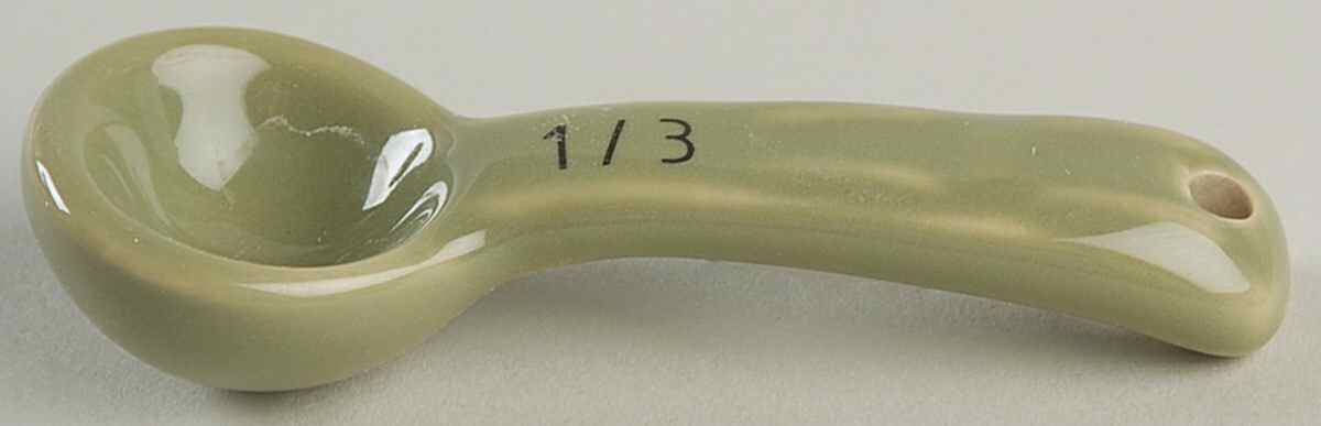 Woven Traditions Sage 1/3 Teaspoon Ceramic Measuring Spoon by Longaberger-1