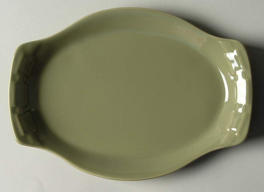 Woven Traditions Sage 9" Oval Serving Platter by Longaberger-1