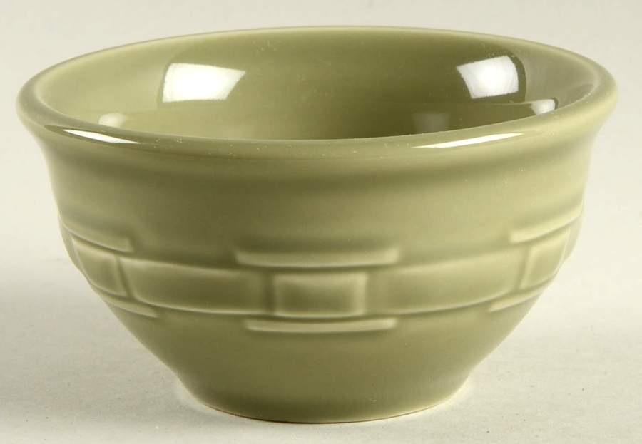 Woven Traditions Sage Rim Fruit/Dessert (Sauce) Bowl by Longaberger-1