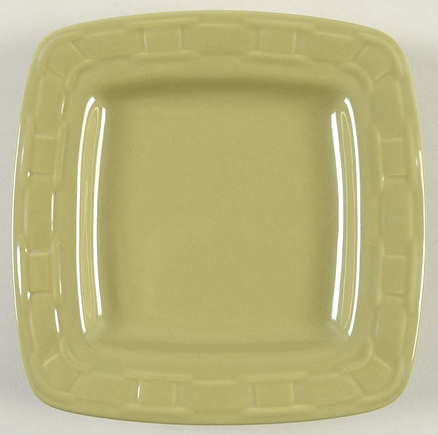 Woven Traditions Sage Square Bread & Butter Plate by Longaberger-1