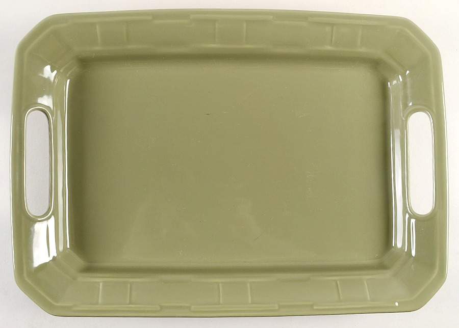 Woven Traditions Sage 17" Handled Tray by Longaberger-1