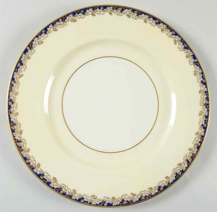 Oakleaf Cobalt (Cream Rim, G318B) Dinner Plate by Lenox-1