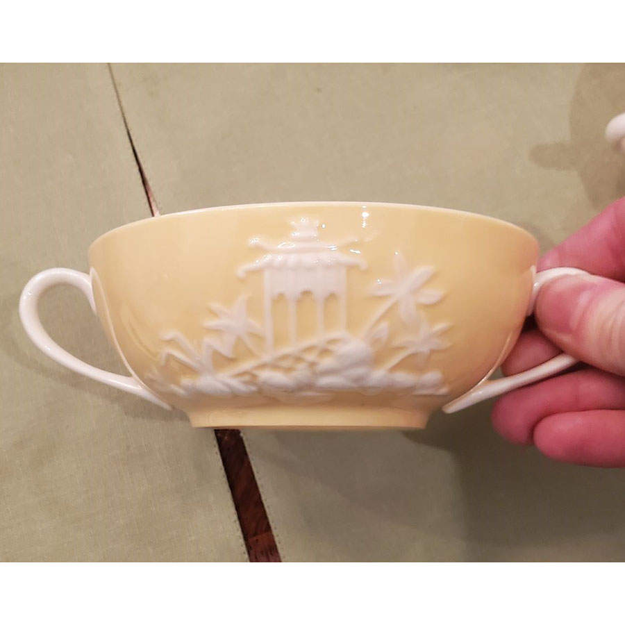 Pagoda Yellow Flat Cream Soup Bowl by Lenox-1