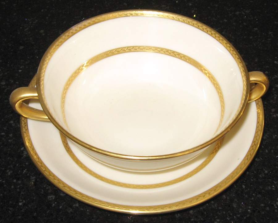 E1 Flat Cream Soup Bowl & Saucer Set by Lenox-1